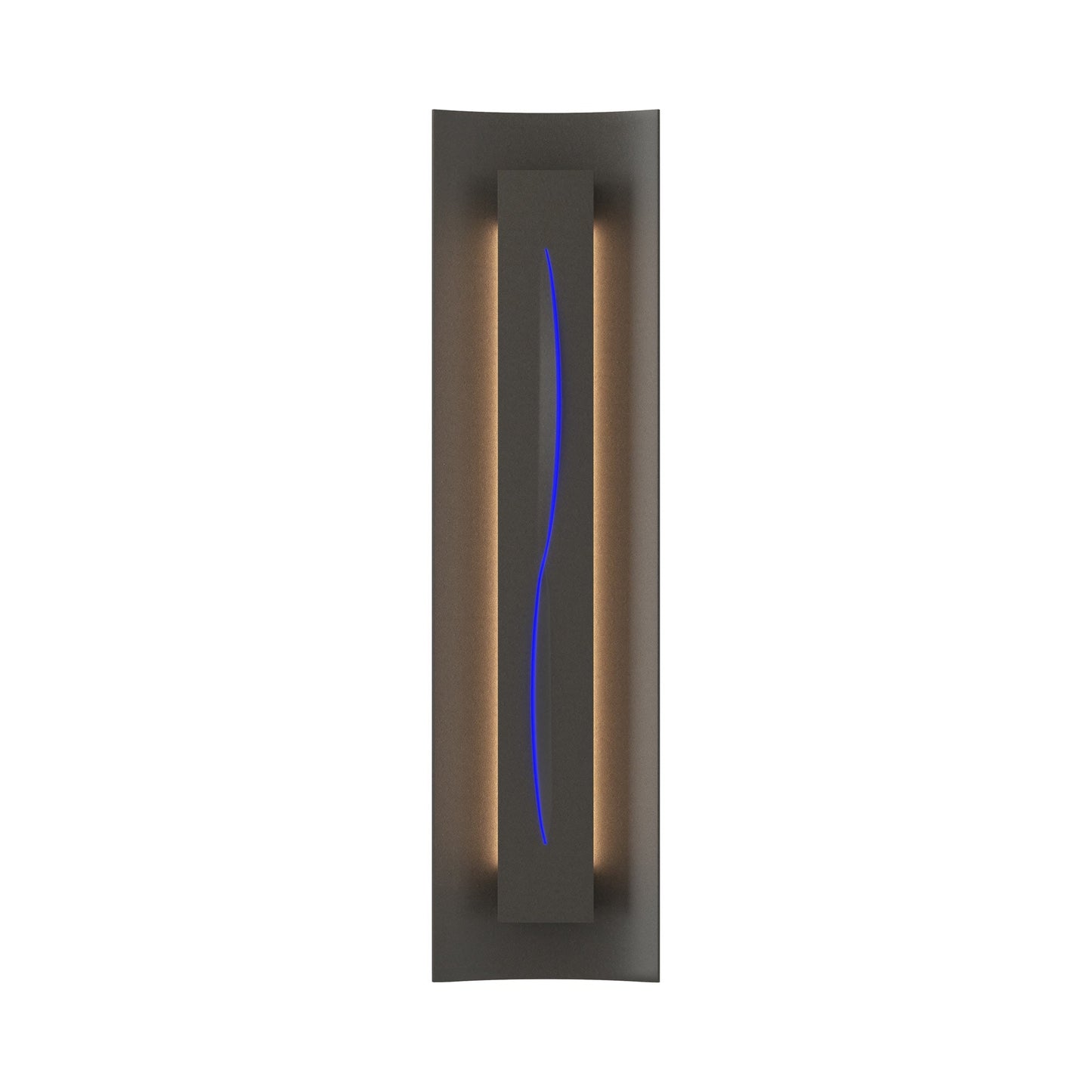 Gallery 217640 Wall Light in Dark Smoke/Blue Glass.
