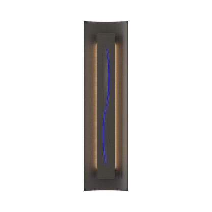 Gallery 217640 Wall Light in Dark Smoke/Blue Glass.