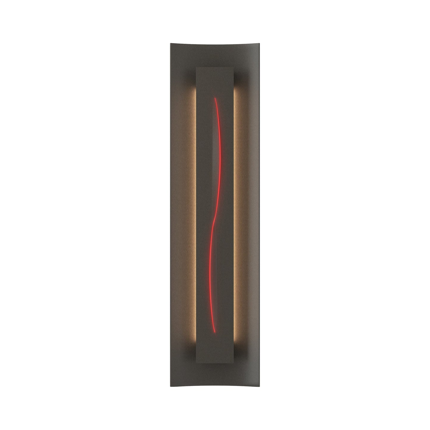 Gallery 217640 Wall Light in Dark Smoke/Red Glass.