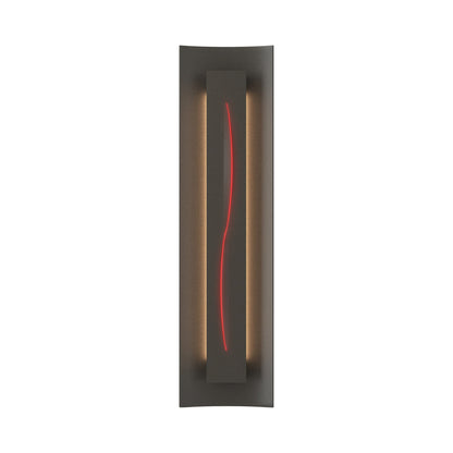 Gallery 217640 Wall Light in Dark Smoke/Red Glass.
