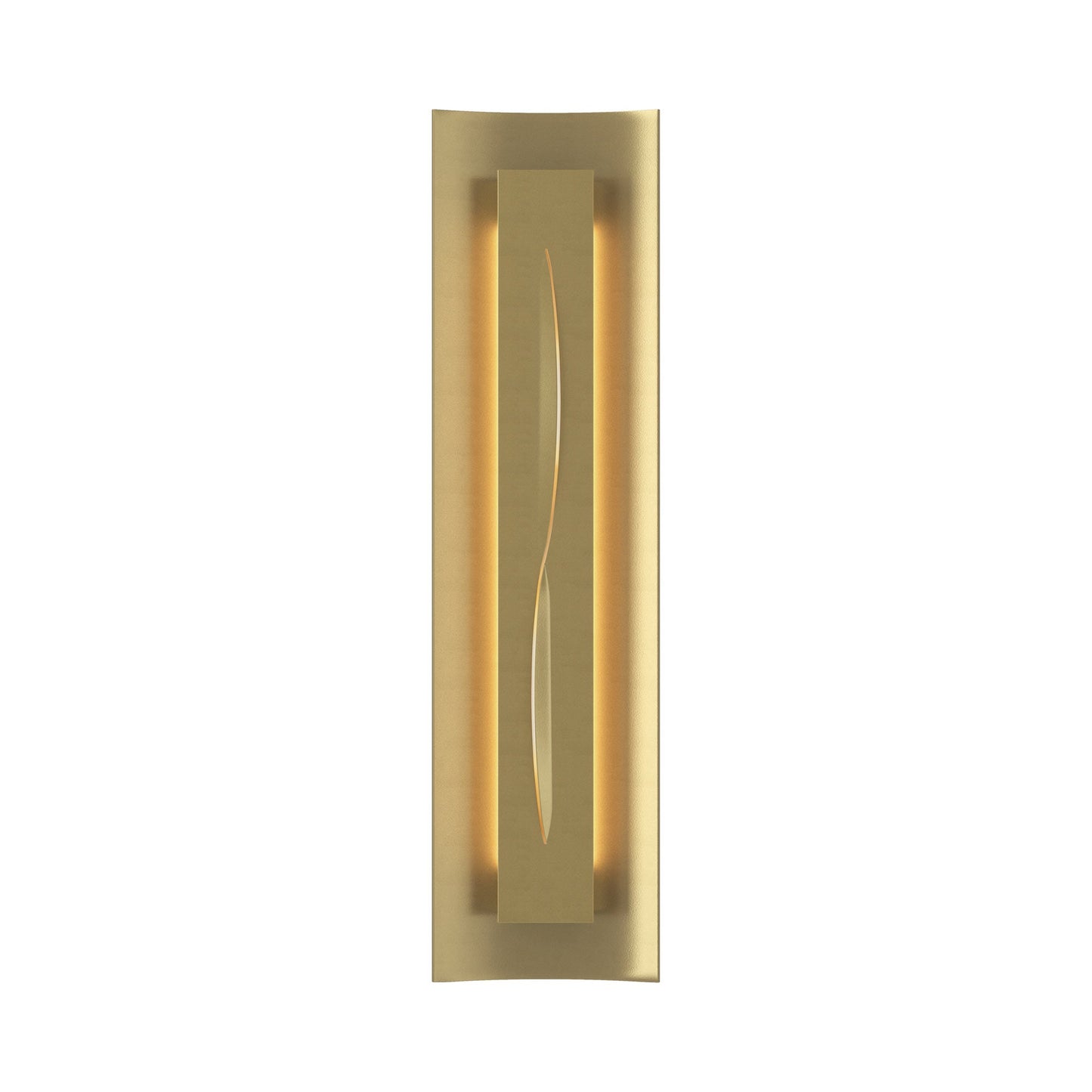 Gallery 217640 Wall Light in Modern Brass/Ivory Art Glass.