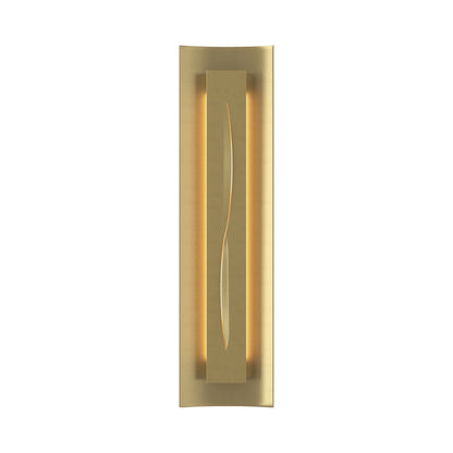 Gallery 217640 Wall Light in Modern Brass/Ivory Art Glass.