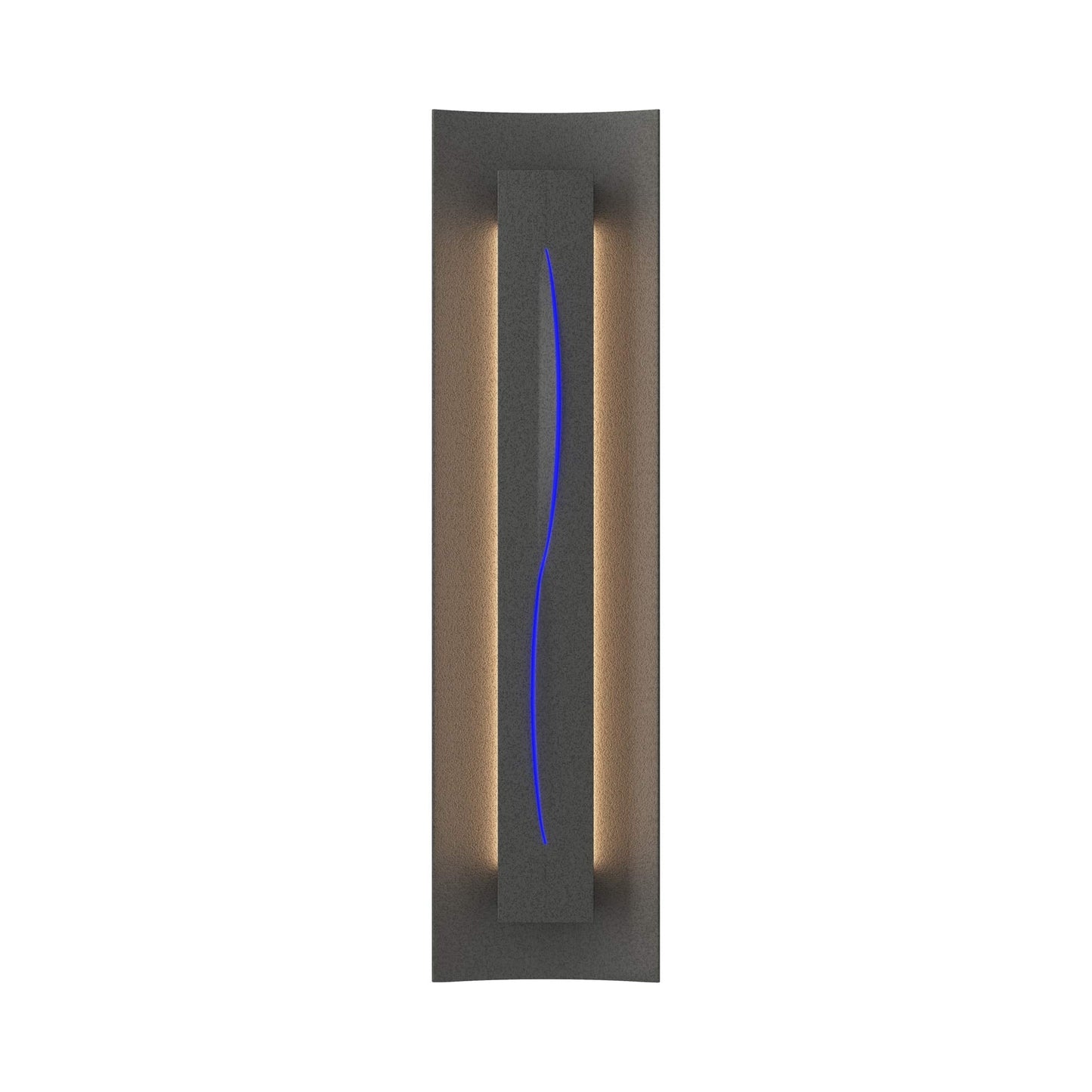 Gallery 217640 Wall Light in Natural Iron/Blue Glass.