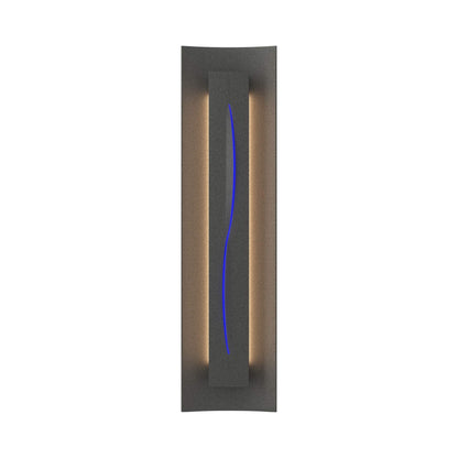 Gallery 217640 Wall Light in Natural Iron/Blue Glass.