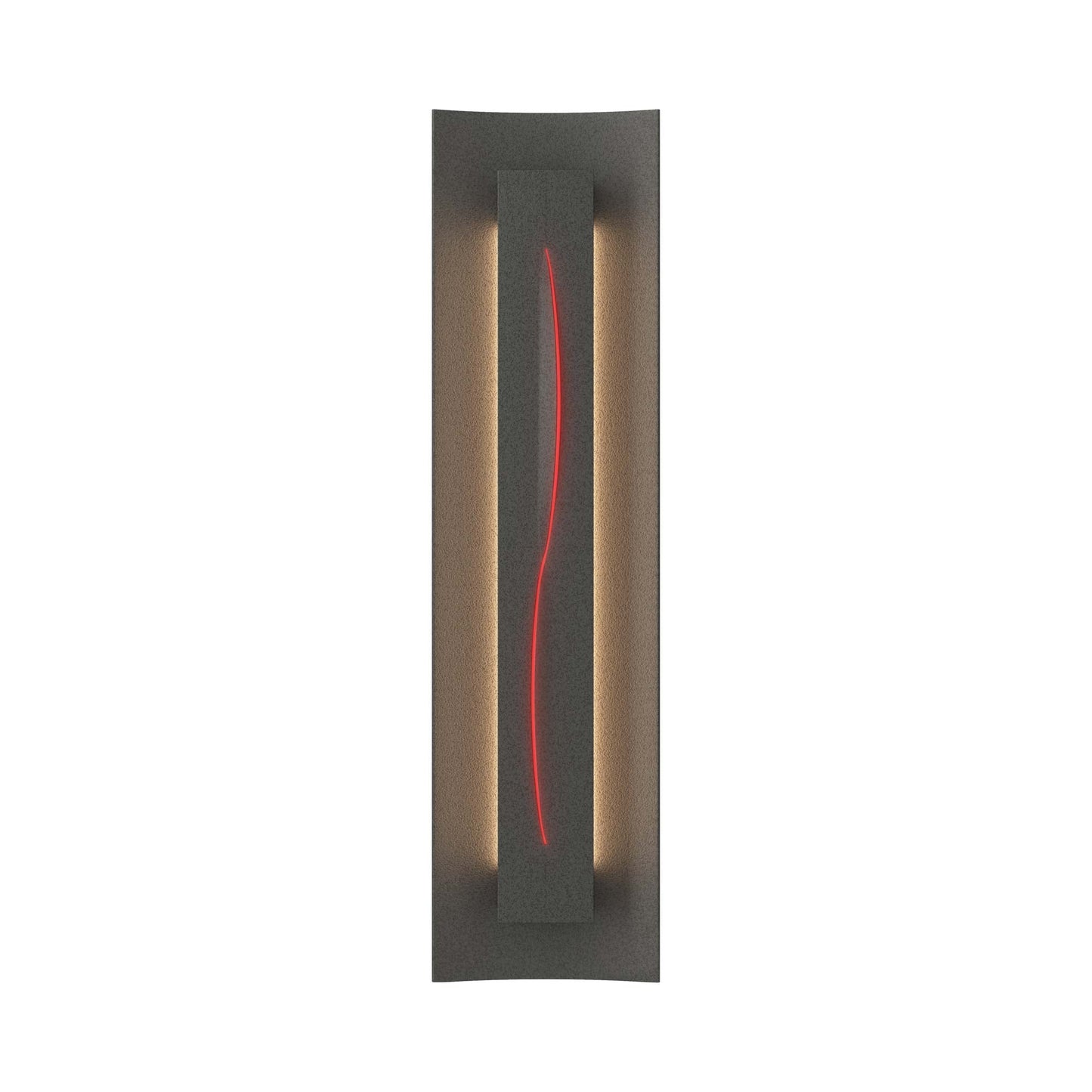 Gallery 217640 Wall Light in Natural Iron/Red Glass.