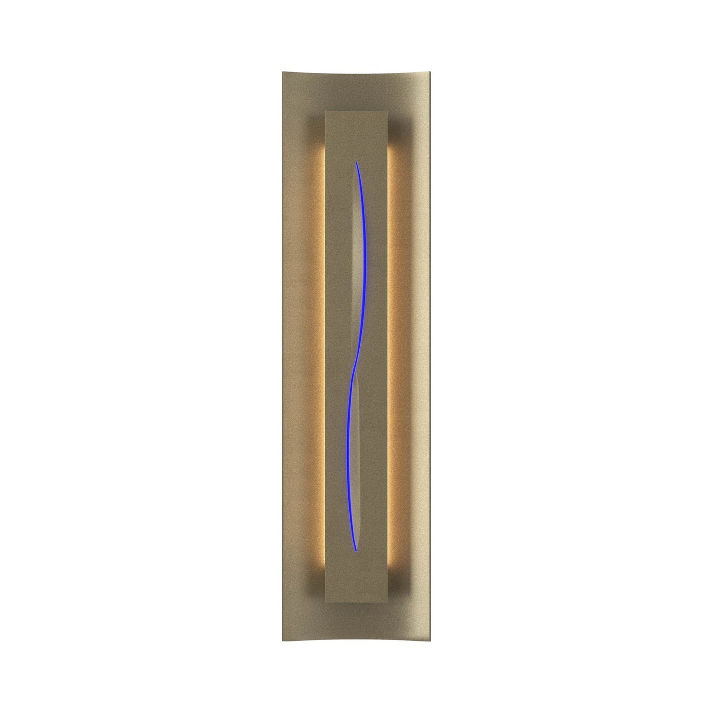 Gallery 217640 Wall Light in Soft Gold/Blue Glass.