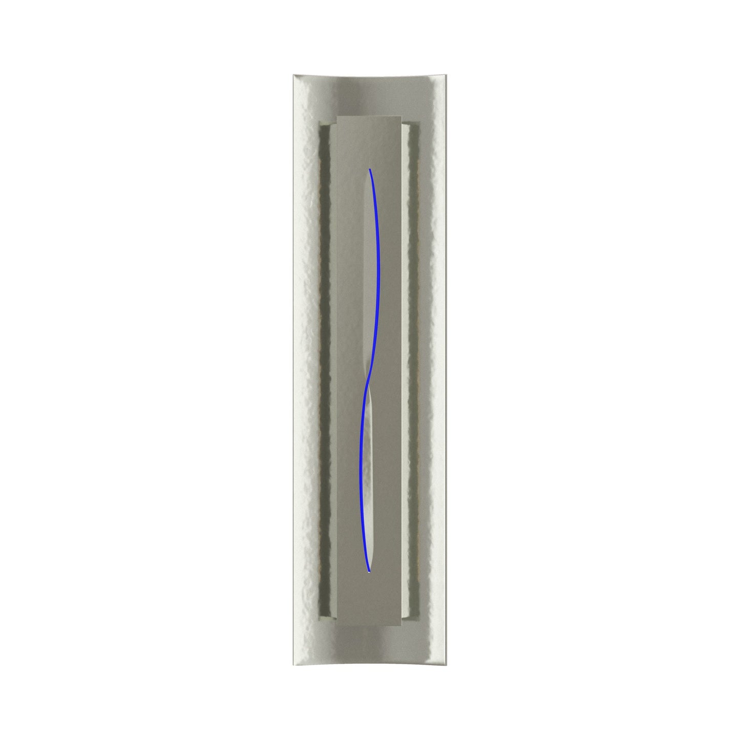 Gallery 217640 Wall Light in Sterling/Blue Glass.