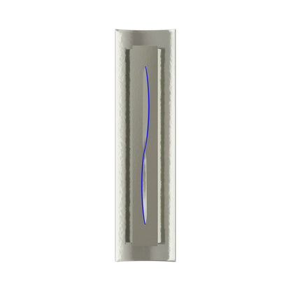 Gallery 217640 Wall Light in Sterling/Blue Glass.