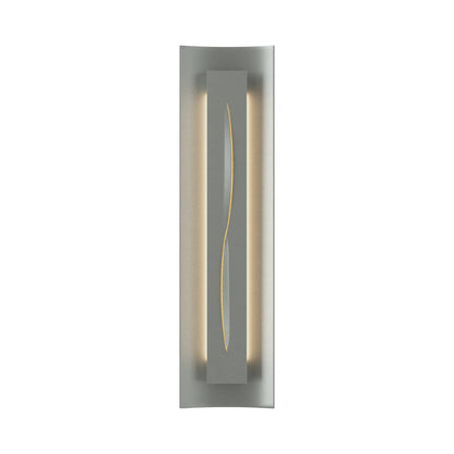 Gallery 217640 Wall Light in Vintage Platinum/Amber Glass.