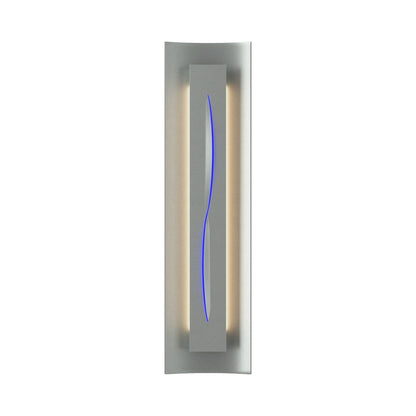 Gallery 217640 Wall Light in Vintage Platinum/Blue Glass.