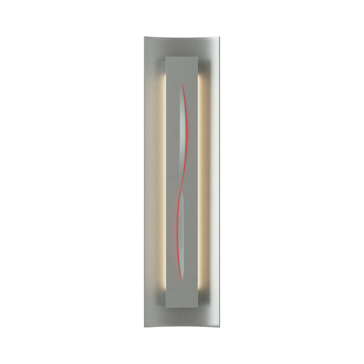 Gallery 217640 Wall Light in Vintage Platinum/Red Glass.