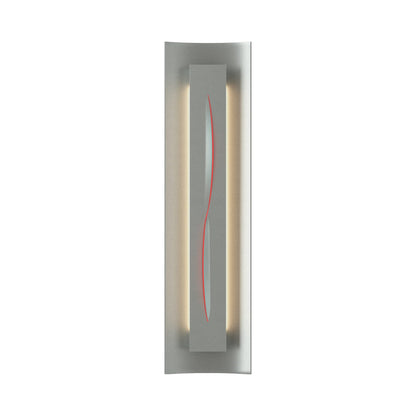 Gallery 217640 Wall Light in Vintage Platinum/Red Glass.