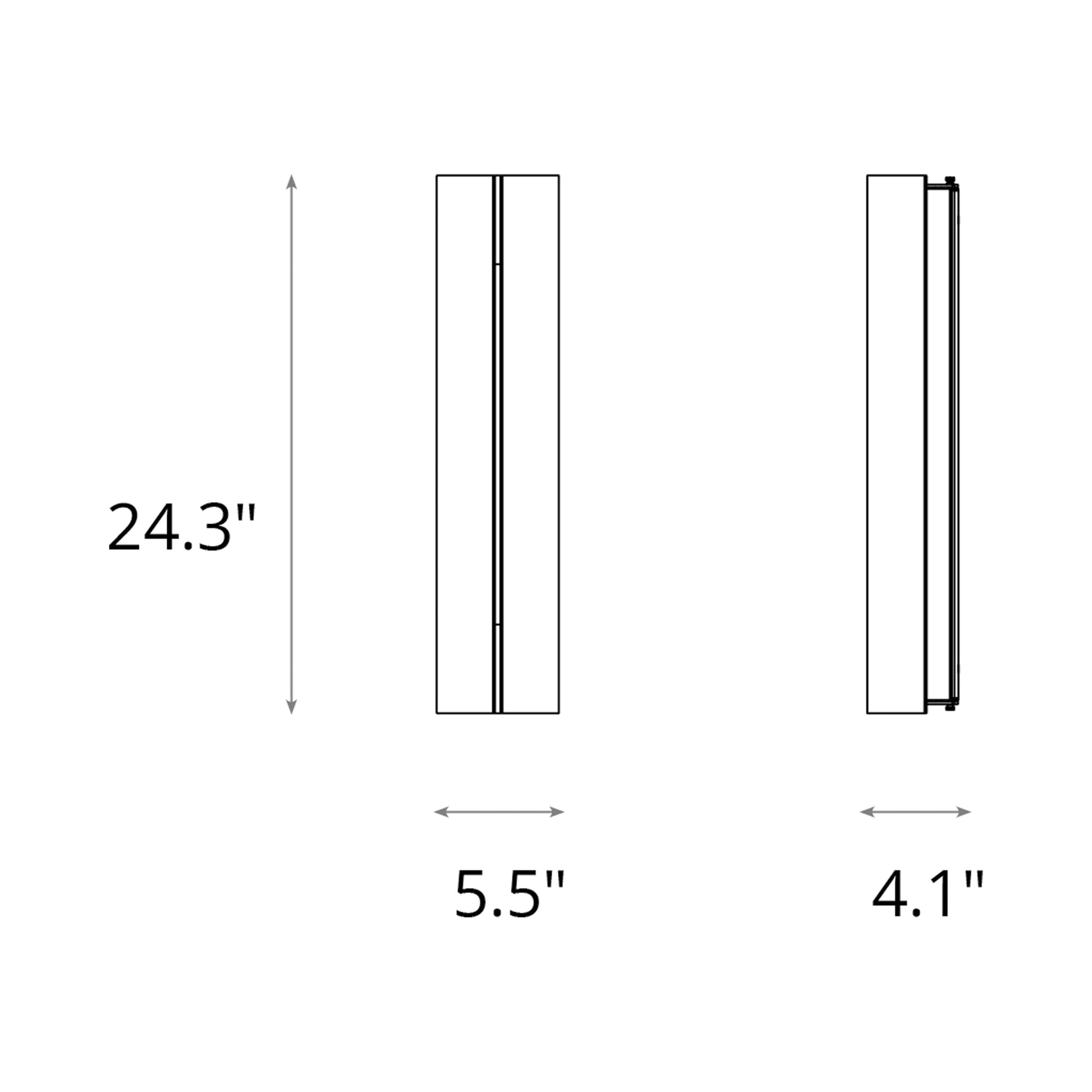 Gallery Outdoor Wall Light - line drawing.
