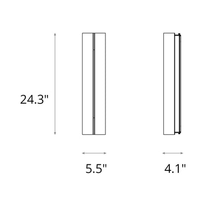 Gallery Outdoor Wall Light - line drawing.