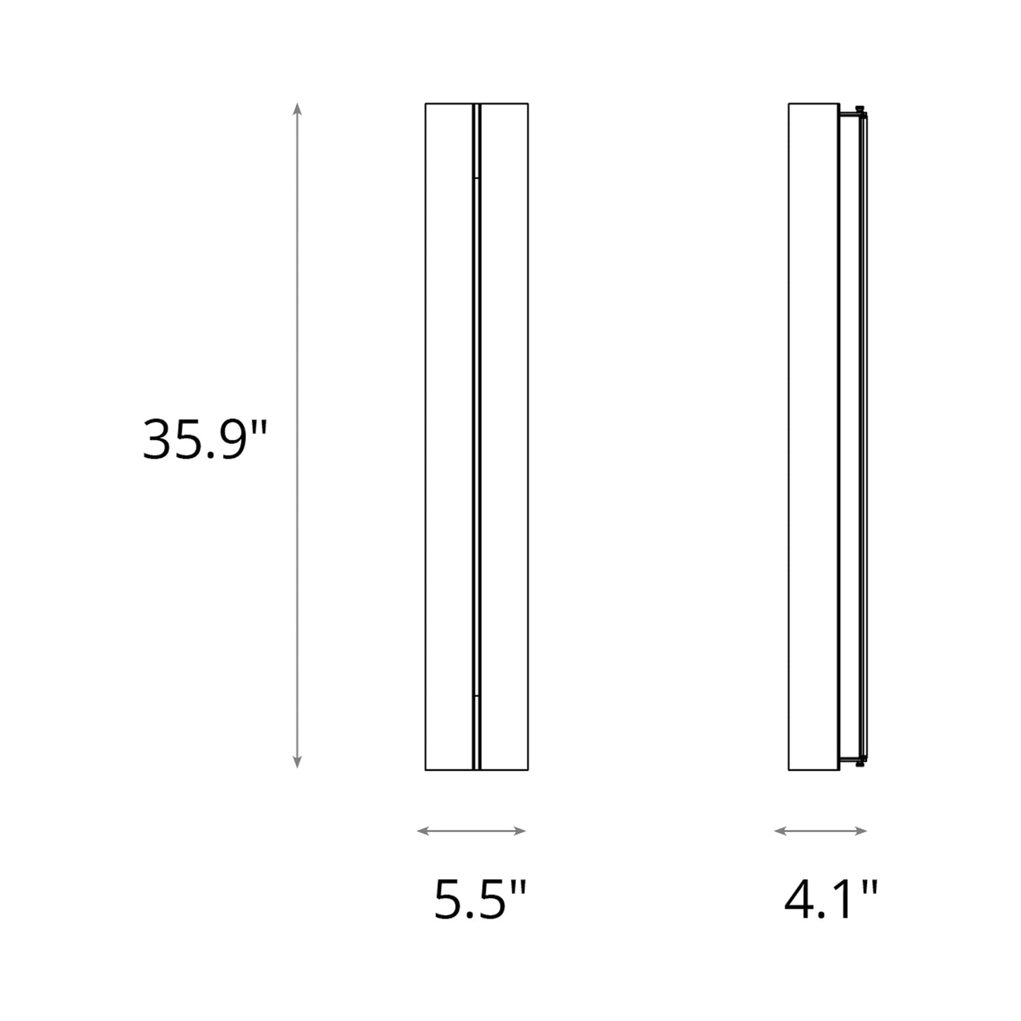 Gallery Outdoor Wall Light - line drawing.