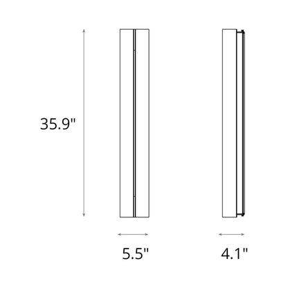 Gallery Outdoor Wall Light - line drawing.