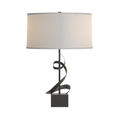Gallery Spiral Table Lamp in Black/Natural Anna.