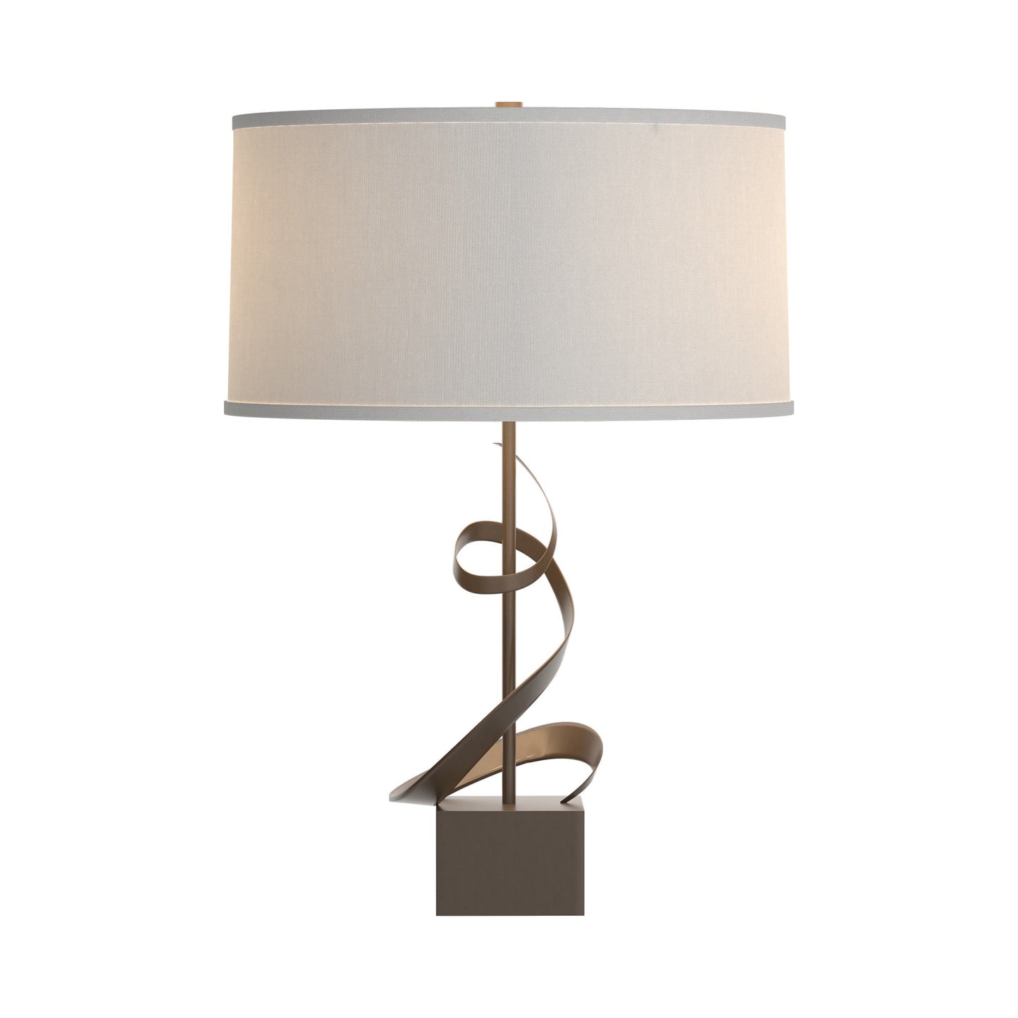 Gallery Spiral Table Lamp in Bronze/Natural Anna.