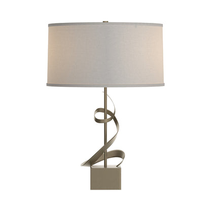 Gallery Spiral Table Lamp in Soft Gold/Flax.