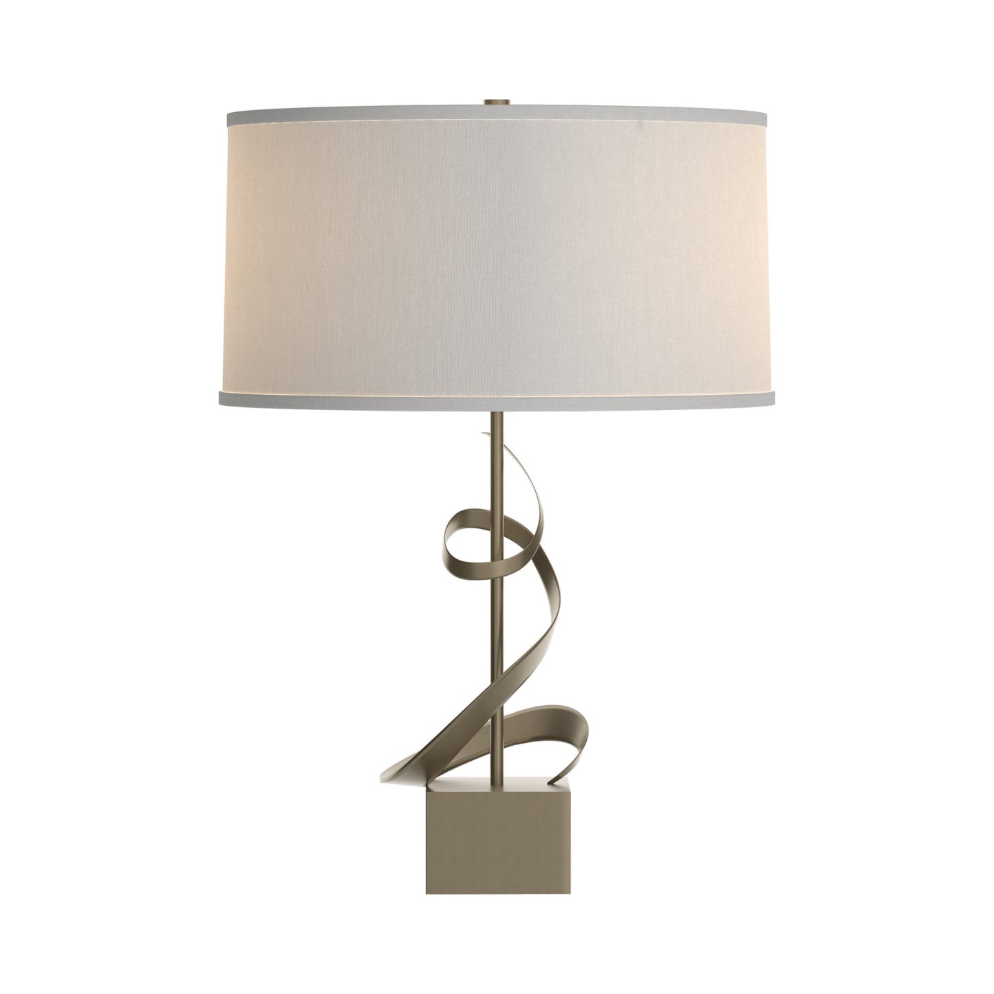 Gallery Spiral Table Lamp in Soft Gold/Natural Anna.