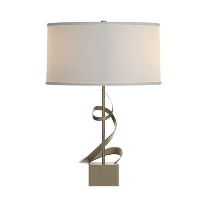 Gallery Spiral Table Lamp in Soft Gold/Natural Anna.