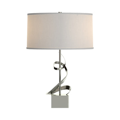Gallery Spiral Table Lamp in Sterling/Natural Anna.