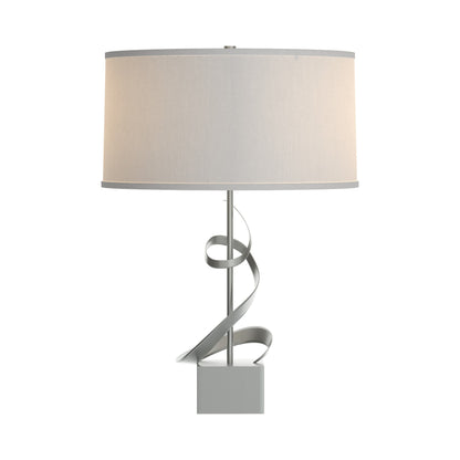 Gallery Spiral Table Lamp in Vintage Platinum/Natural Anna.