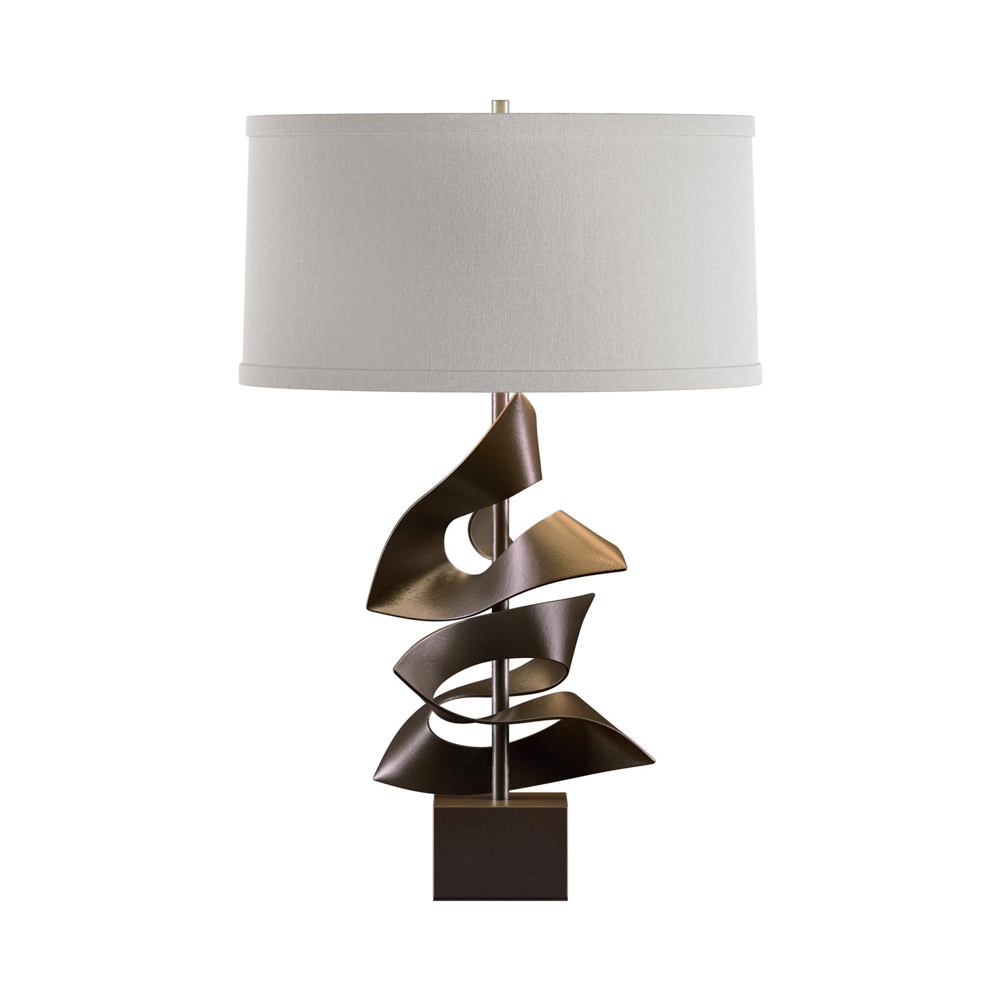 Gallery Twofold Table Lamp in Bronze/Flax.