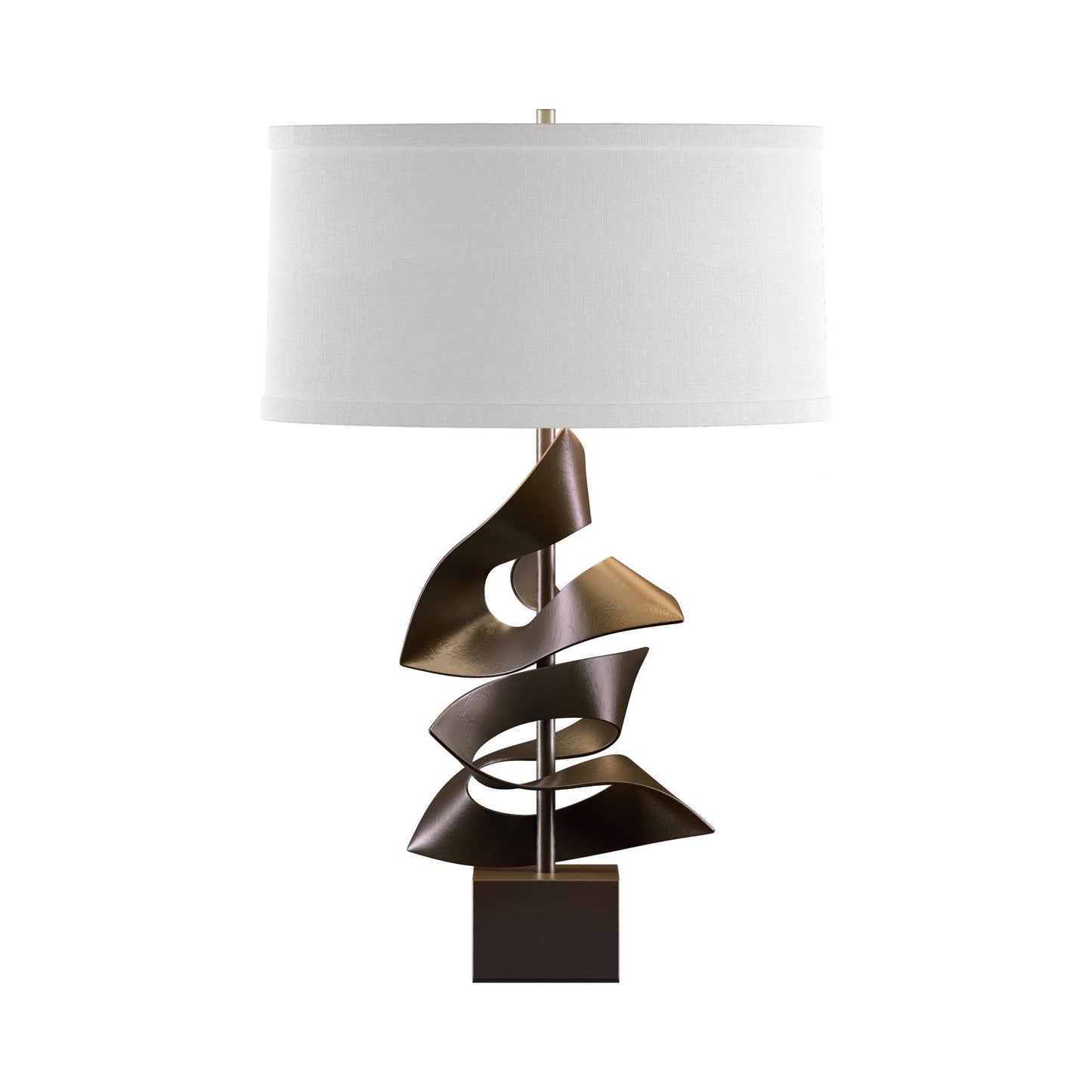 Gallery Twofold Table Lamp in Bronze/Natural Anna.
