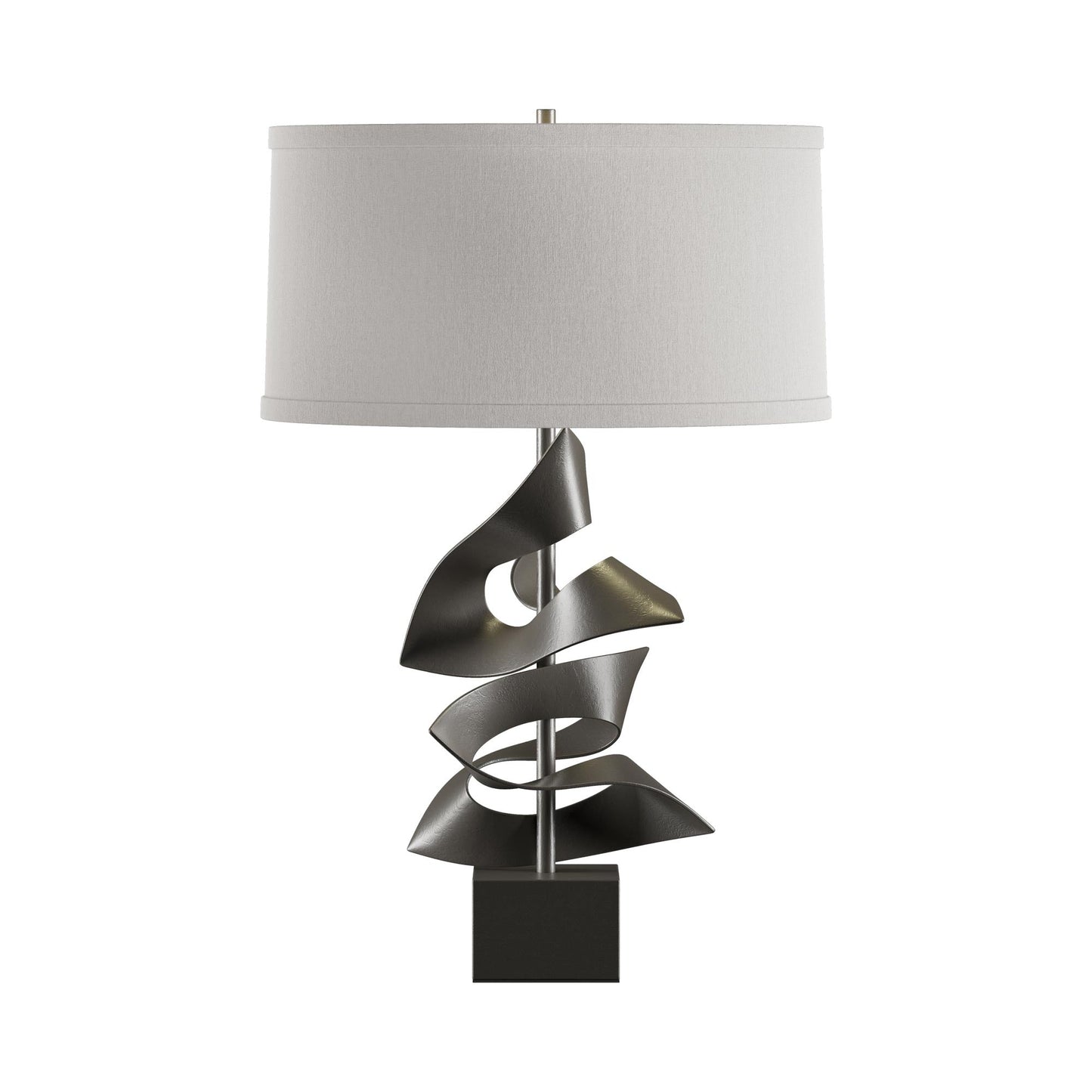 Gallery Twofold Table Lamp in Dark Smoke/Flax.