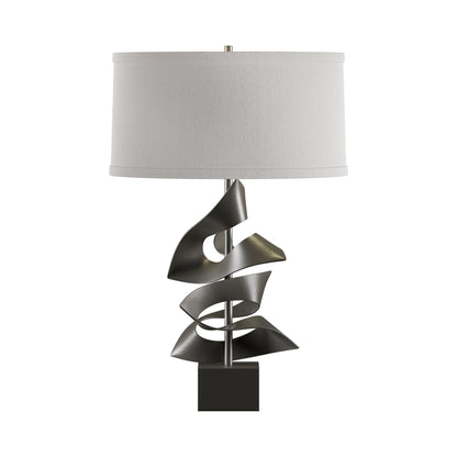 Gallery Twofold Table Lamp in Dark Smoke/Flax.