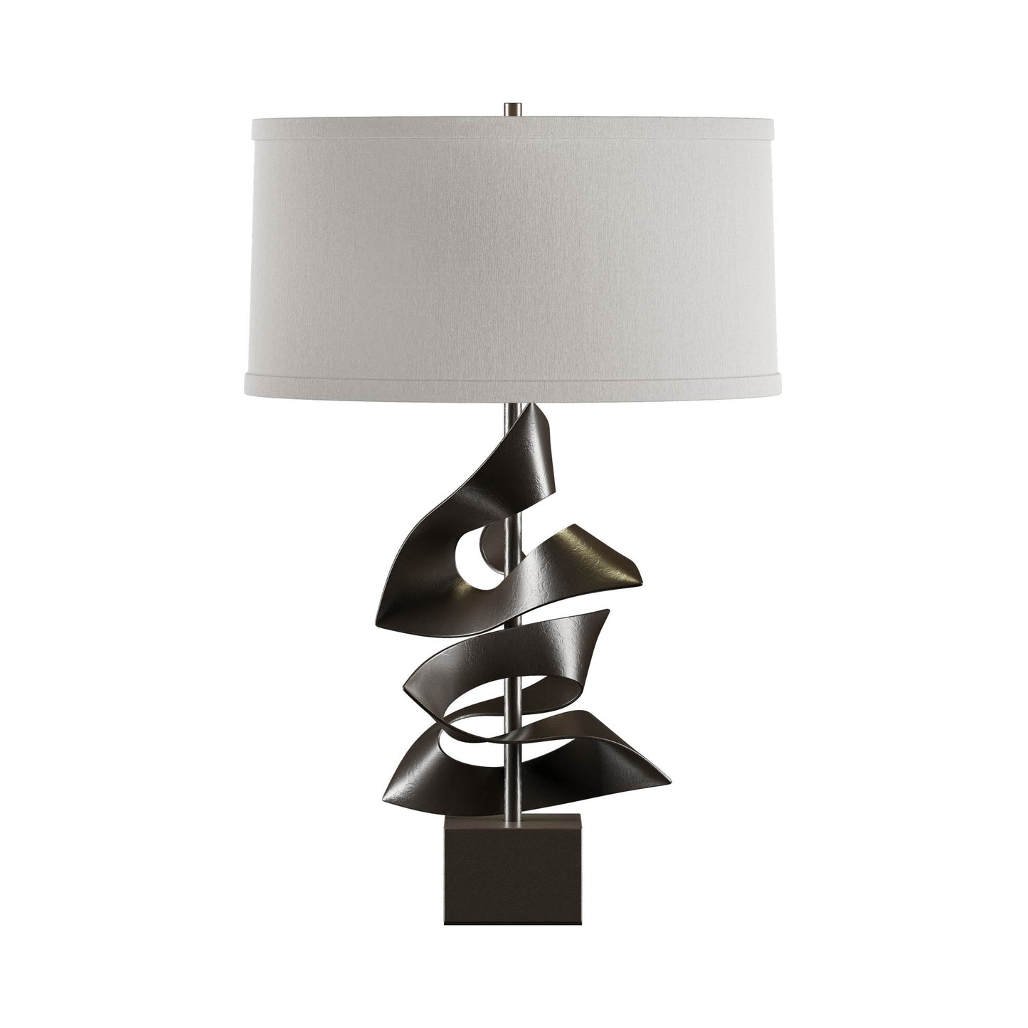 Gallery Twofold Table Lamp in Oil Rubbed Bronze/Flax.