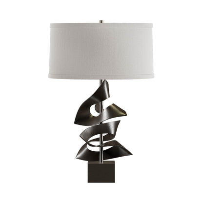 Gallery Twofold Table Lamp in Oil Rubbed Bronze/Flax.