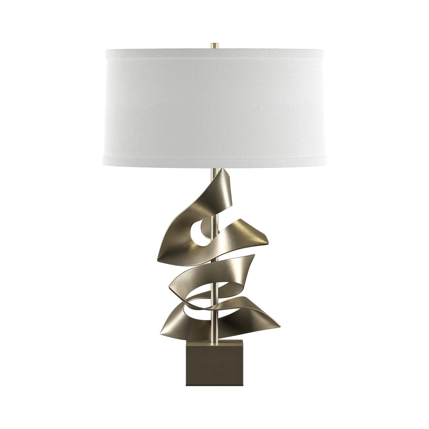 Gallery Twofold Table Lamp in Soft Gold/Natural Anna.