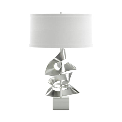 Gallery Twofold Table Lamp in Sterling/Natural Anna.