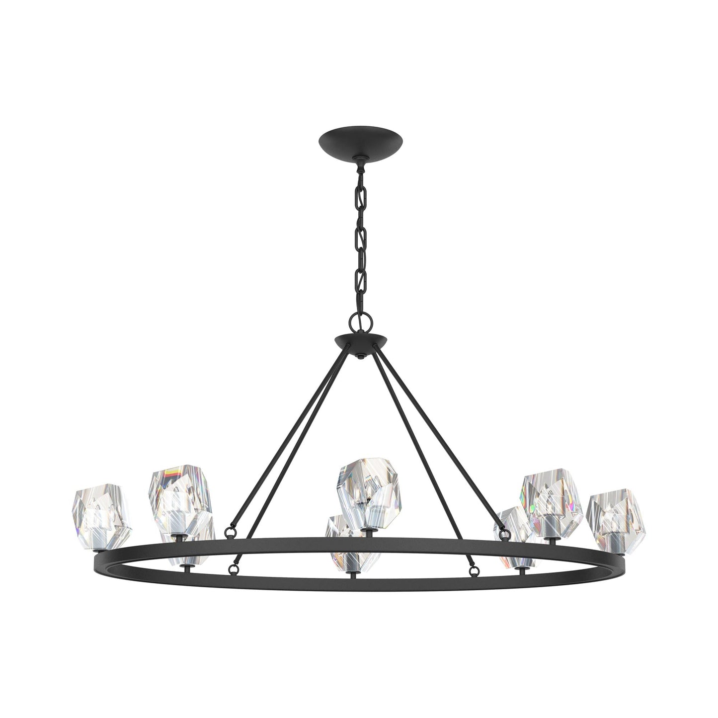 Gatsby Round Chandelier in Black.