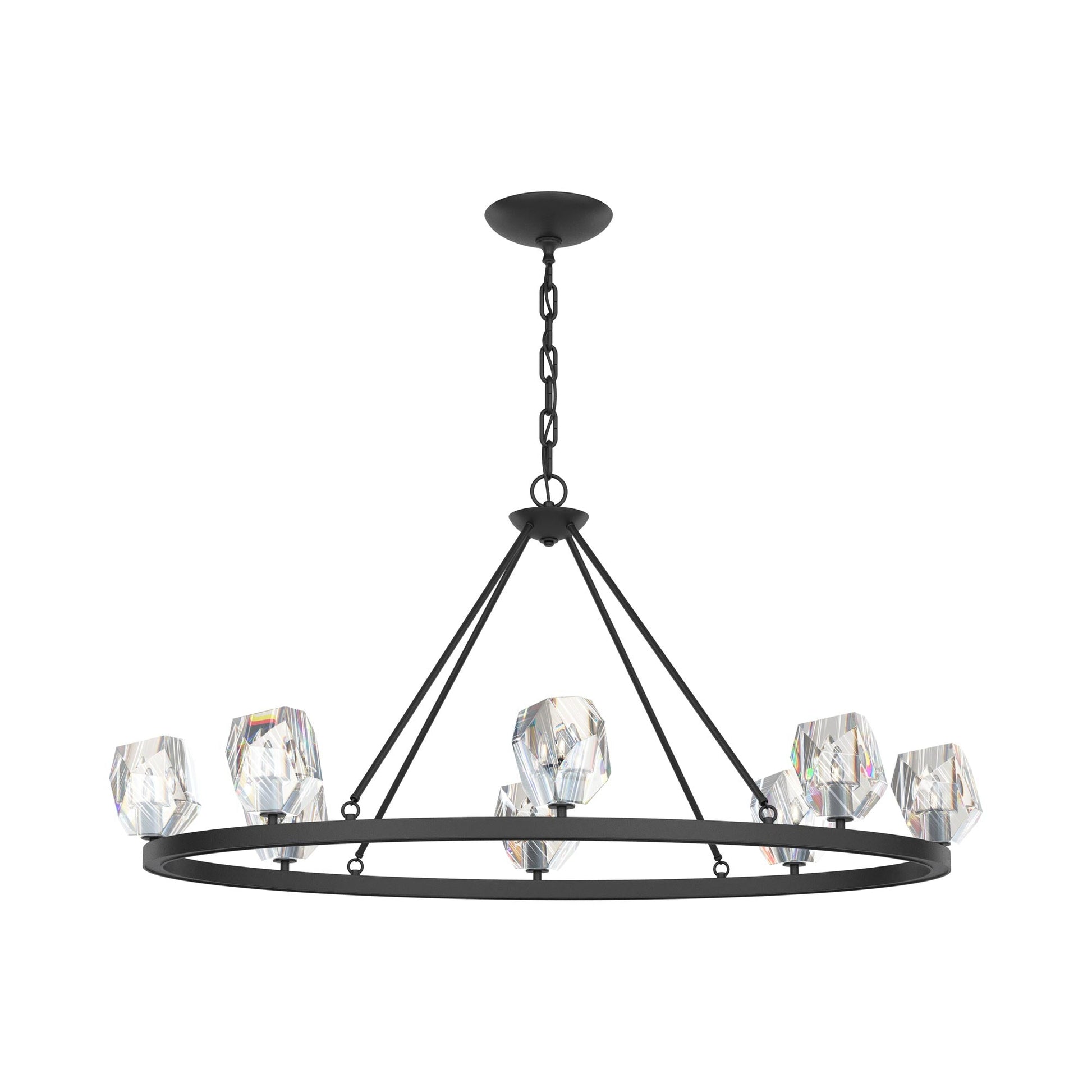 Gatsby Round Chandelier in Black.