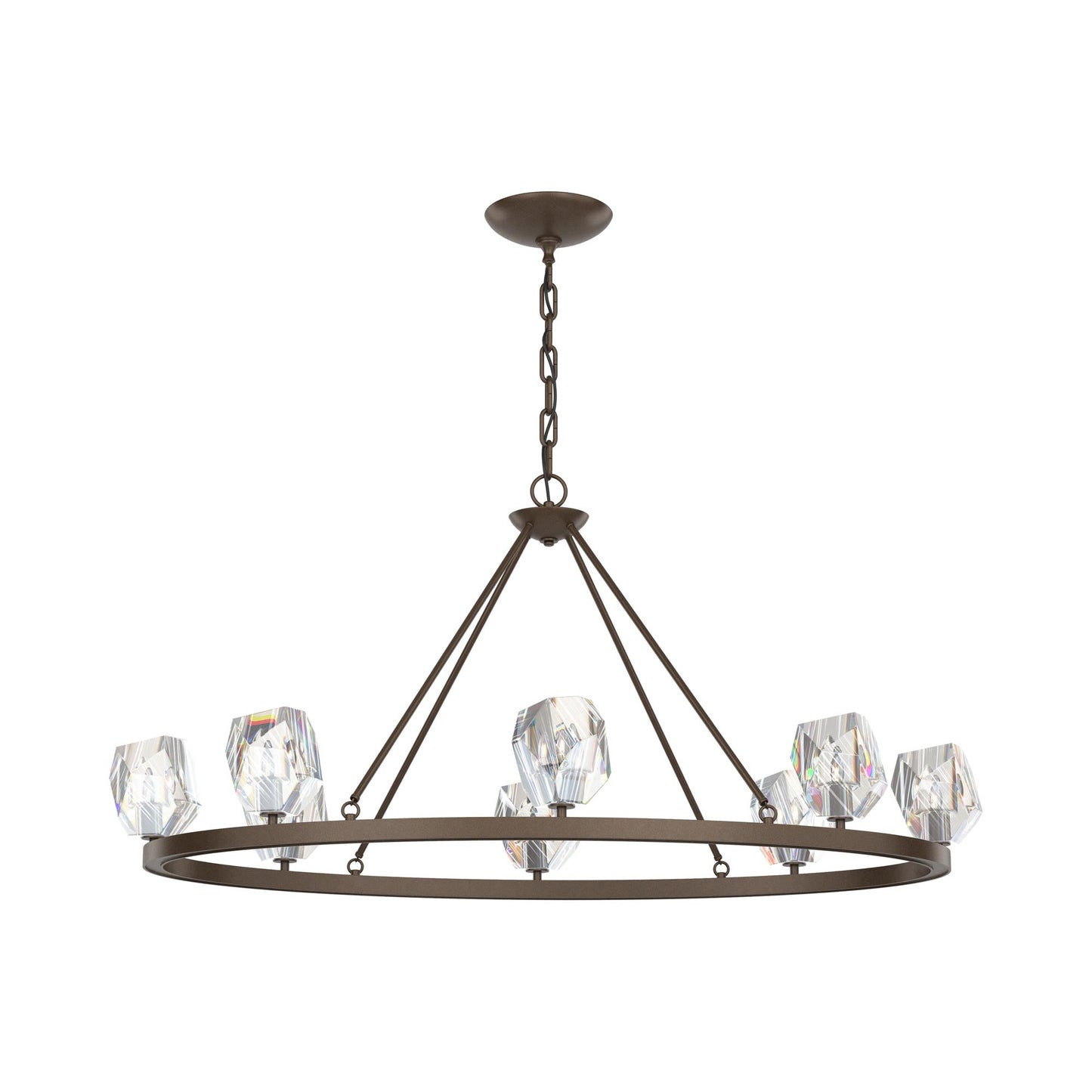 Gatsby Round Chandelier in Bronze.