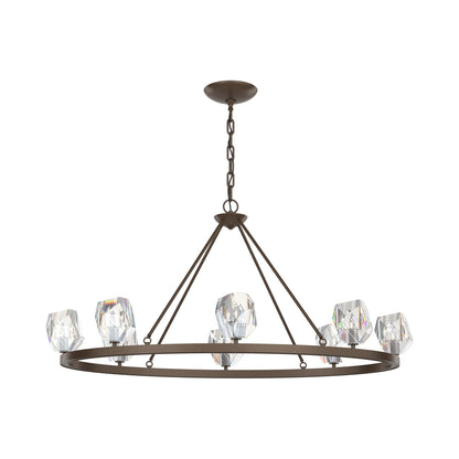 Gatsby Round Chandelier in Bronze.