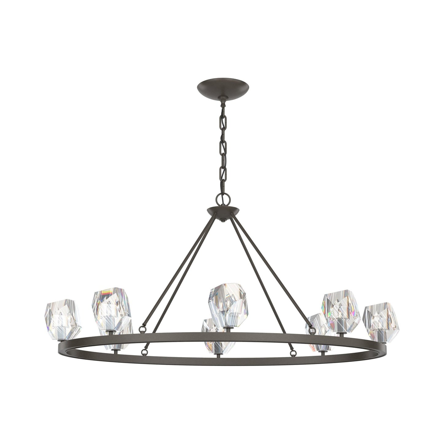 Gatsby Round Chandelier in Dark Smoke.