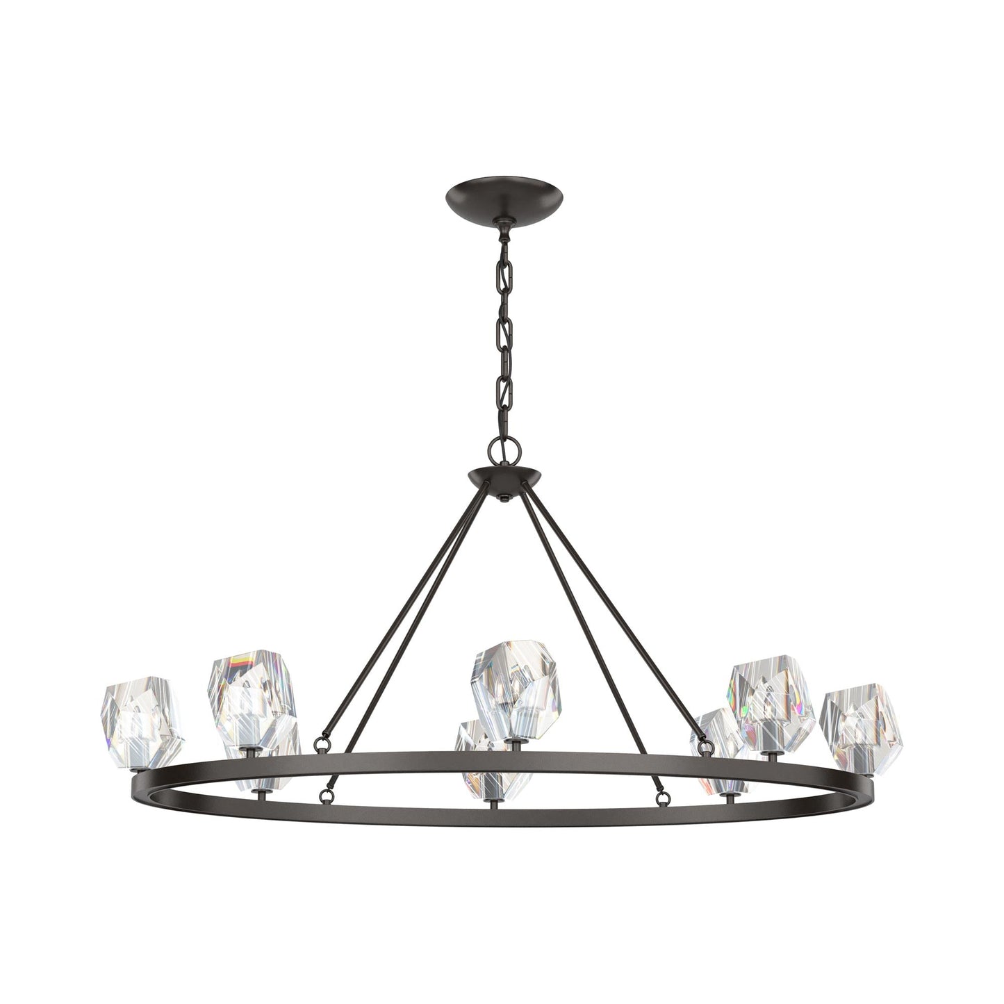 Gatsby Round Chandelier in Oil Rubbed Bronze.