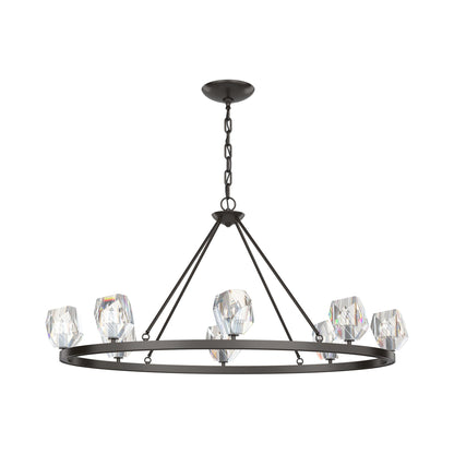 Gatsby Round Chandelier in Oil Rubbed Bronze.