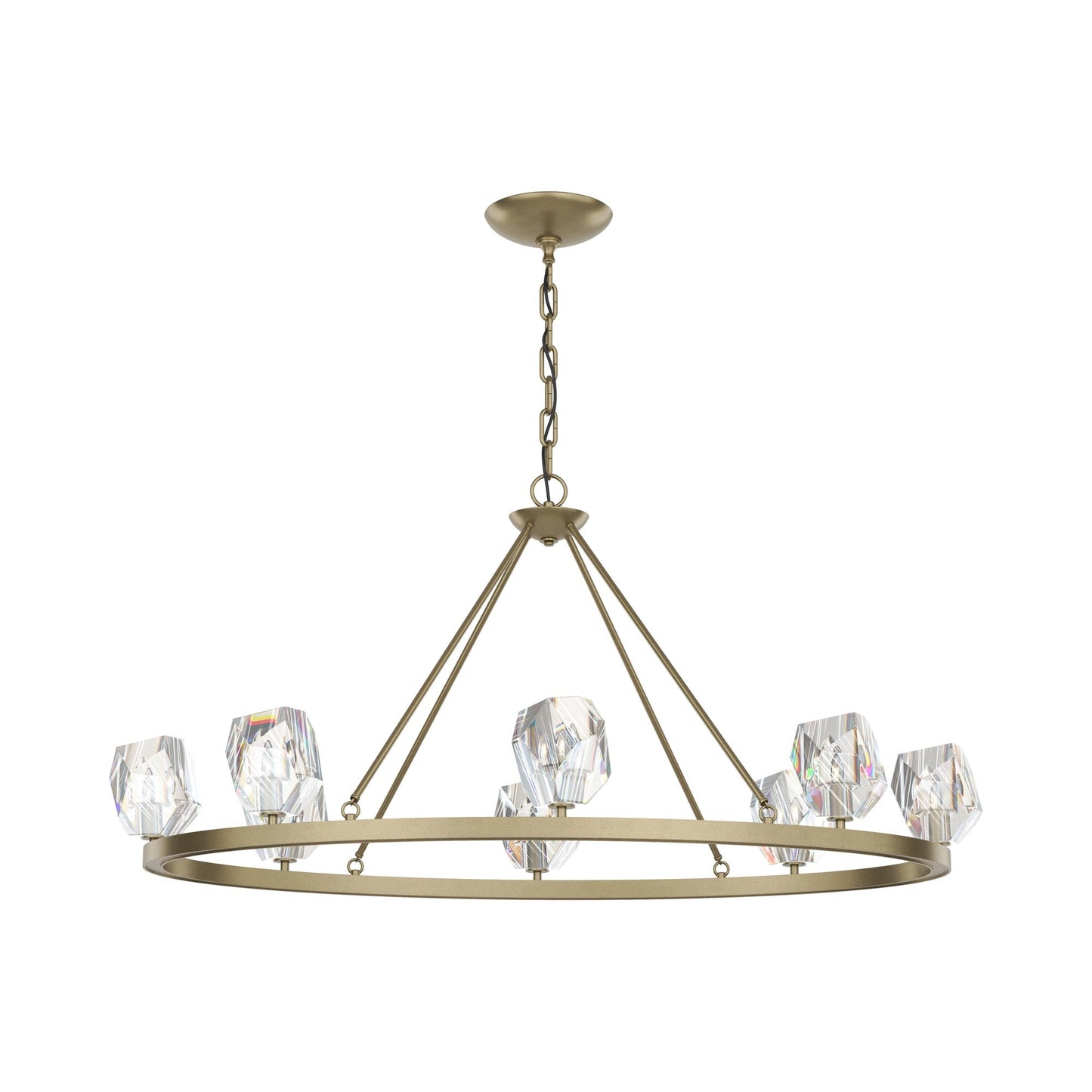 Gatsby Round Chandelier in Soft Gold.