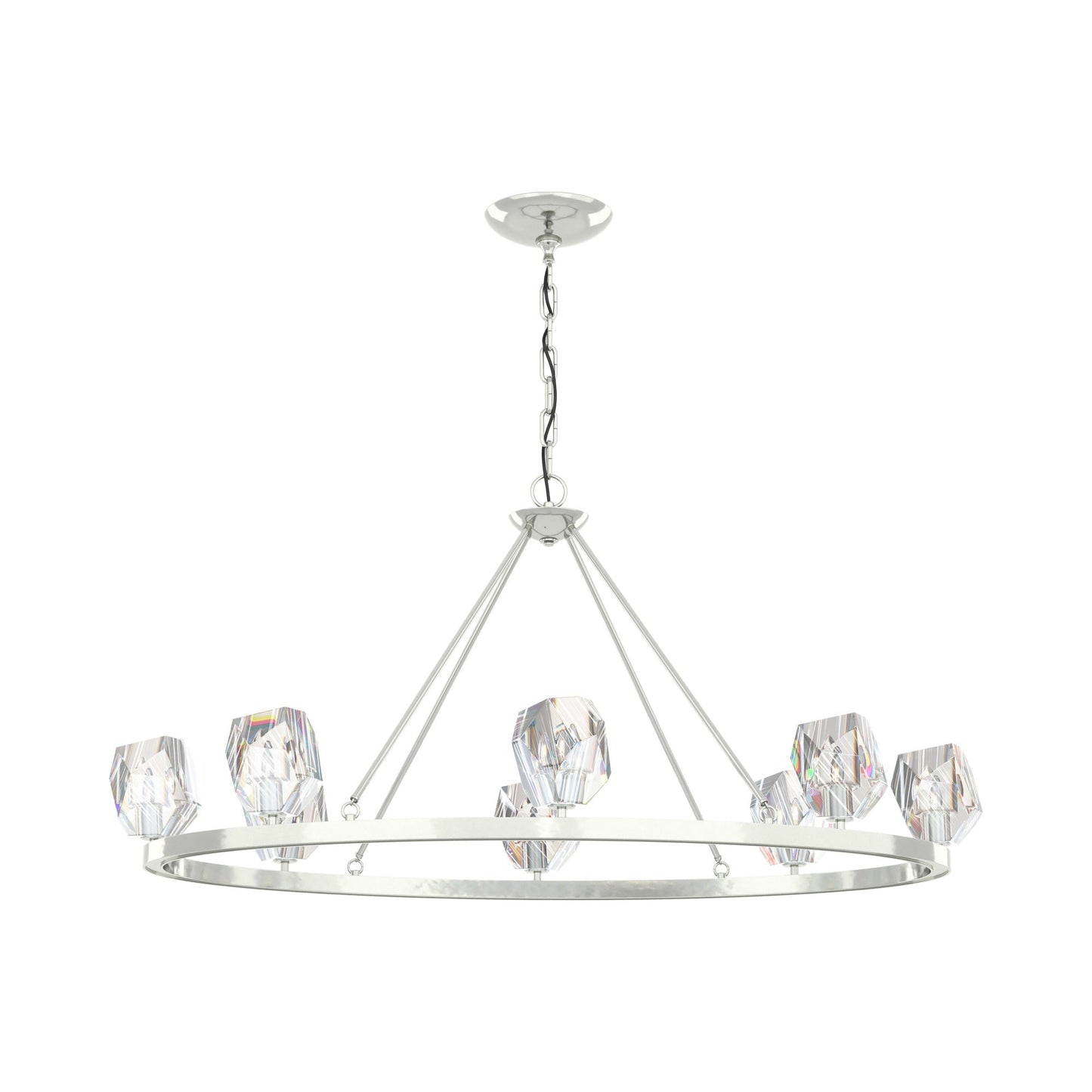 Gatsby Round Chandelier in Sterling.