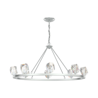 Gatsby Round Chandelier in Vintage Platinum.
