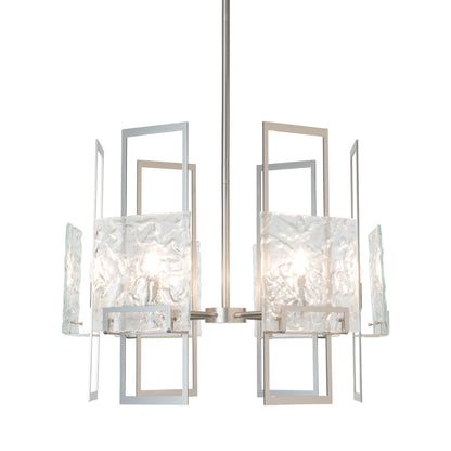 Geo Pendant Light in Sterling/Clear Glass (6-Light).