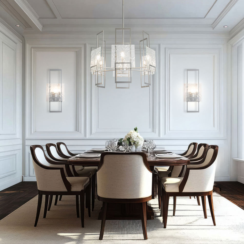 Geo Pendant Light in living room.