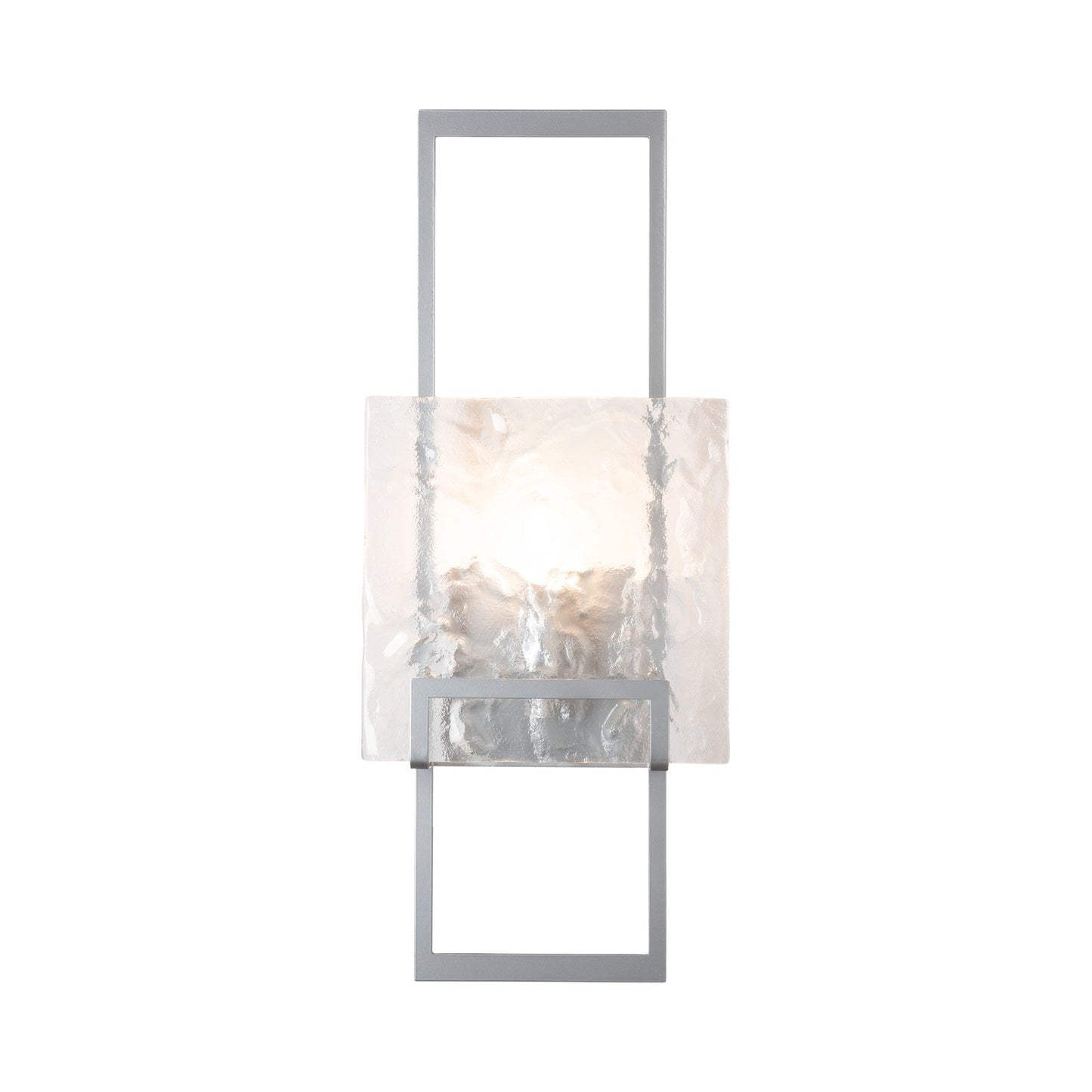 Geo Wall Light in Sterling/Clear Glass.
