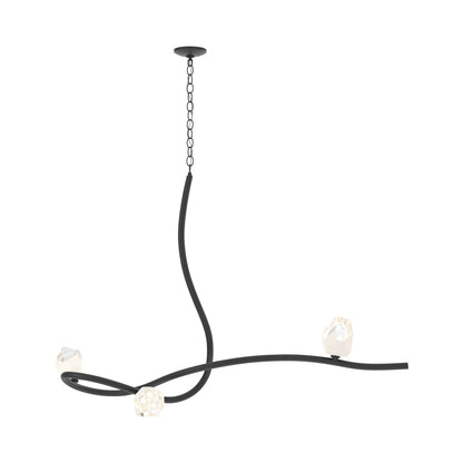 Glacier Pendant Light in Black/White Crystal (3-Light).