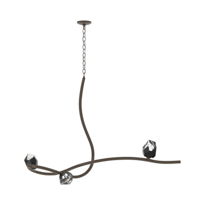 Glacier Pendant Light in Bronze/Black Crystal (3-Light).